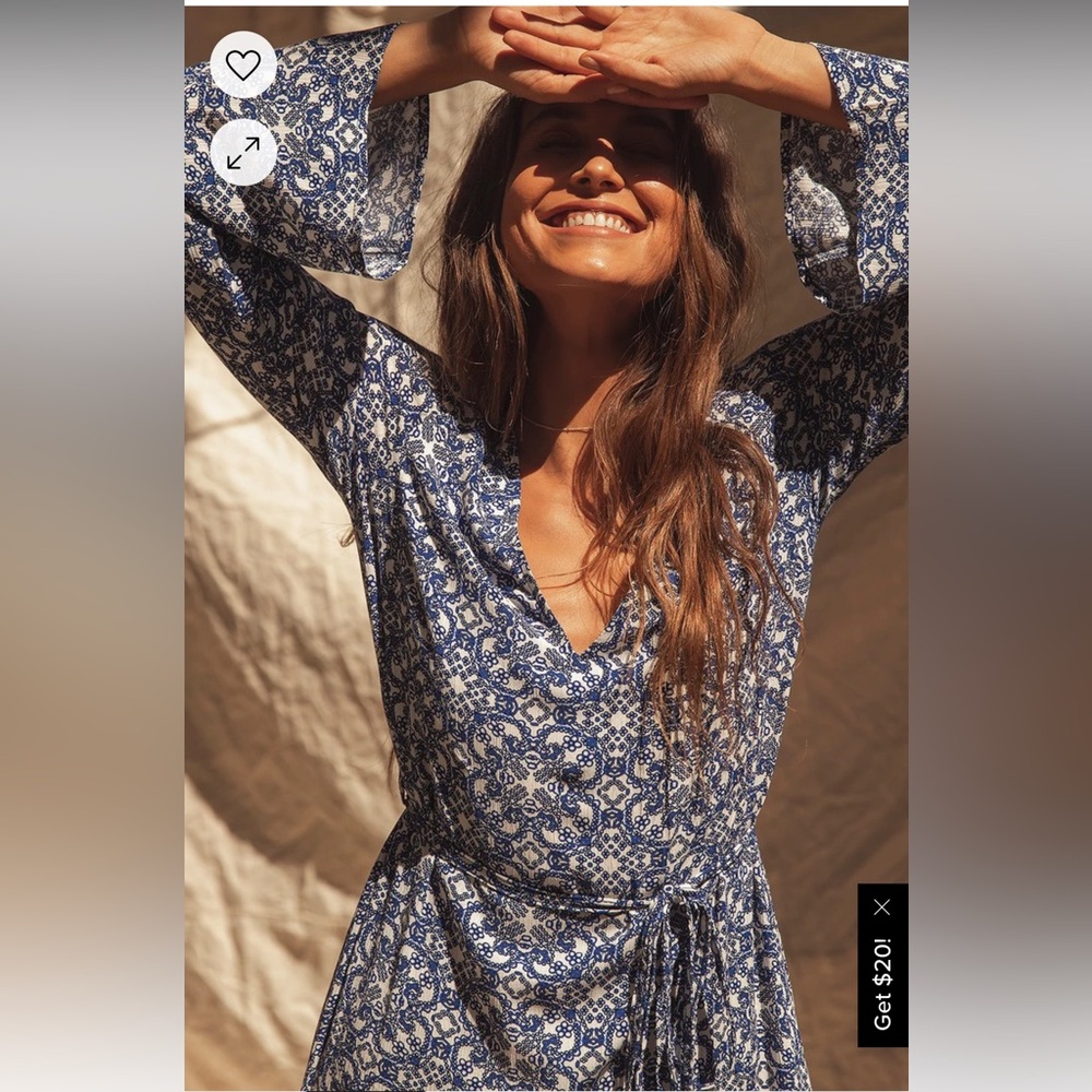 Mandala Daydream Blue Print Maxi Dress